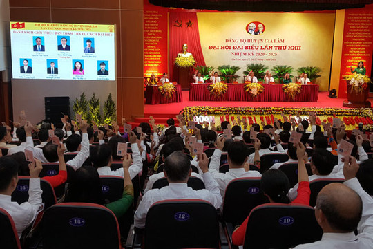 Đại hội Đảng bộ huyện Gia Lâm lần thứ XXII tiến hành phiên trù bị