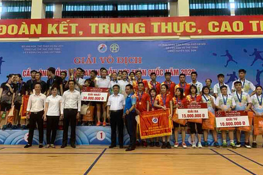 Bắc Giang giành ngôi vô địch Giải Cầu lông đồng đội nam - nữ hỗn hợp toàn quốc
