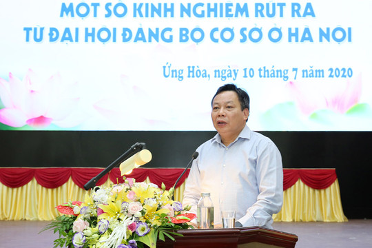 Một số kinh nghiệm rút ra từ đại hội đảng bộ cơ sở ở Hà Nội