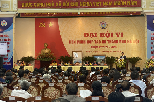 Đại hội lần thứ VI Liên minh Hợp tác xã thành phố Hà Nội tiến hành ngày làm việc thứ nhất