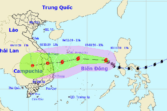 Bão số 10 giật cấp 11 vào đất liền Đà Nẵng đến Phú Yên rồi suy yếu