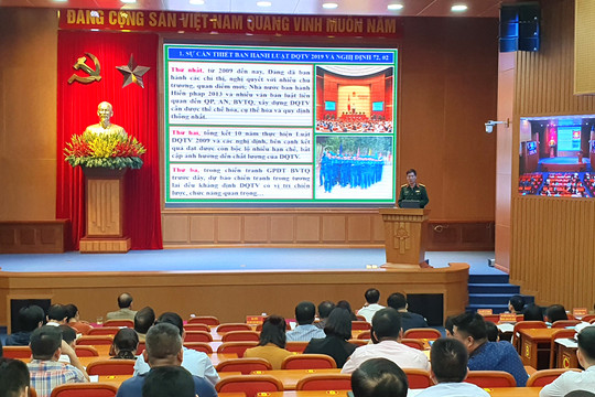Quận Thanh Xuân tập huấn 218 cán bộ chủ chốt về Luật Dân quân tự vệ