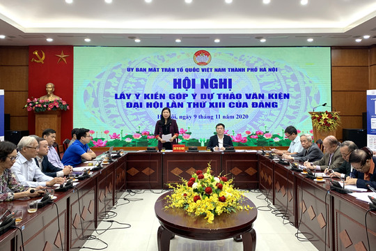 Mặt trận Tổ quốc Việt Nam thành phố Hà Nội góp ý dự thảo văn kiện Đại hội XIII của Đảng