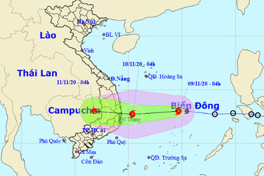 Bão số 12 gây mưa to đến rất to ở các tỉnh từ Quảng Trị đến Bắc Khánh Hòa