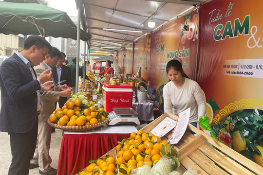 Khai mạc Tuần lễ cam và nông sản Hưng Yên tại Hà Nội