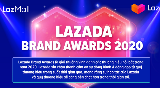 Lazada công bố giải thưởng Lazada Brand Awards: Vinh danh 12 thương hiệu đối tác nổi bật trong năm 2020