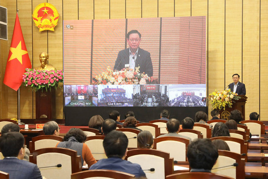 Gần 12.000 cán bộ tham dự hội nghị quán triệt Nghị quyết Đại hội XVII Đảng bộ thành phố Hà Nội
