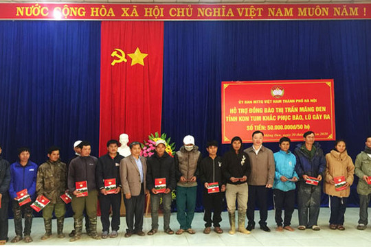 Hà Nội hỗ trợ 7 tỷ đồng cho tỉnh Kon Tum khắc phục thiệt hại do mưa lũ