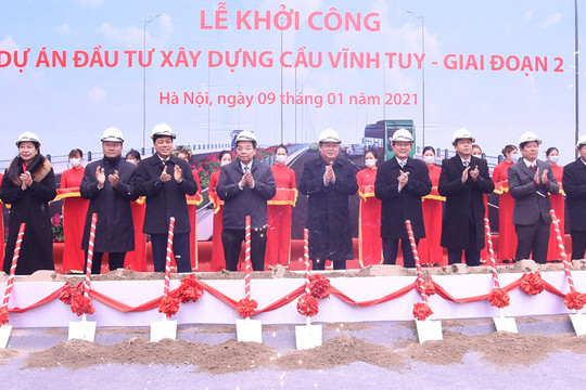 Hà Nội khởi công xây dựng cầu Vĩnh Tuy giai đoạn 2