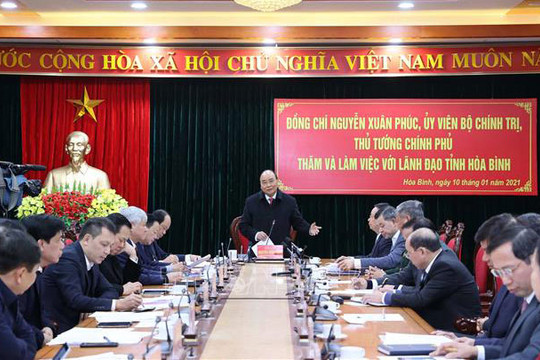 Thủ tướng đề nghị tỉnh Hòa Bình cần khai tác tốt hơn tiềm năng, lợi thế cửa ngõ Thủ đô