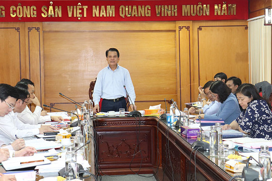Chủ nhiệm Ủy ban Kiểm tra Thành ủy Hoàng Trọng Quyết làm việc với Huyện ủy Thạch Thất