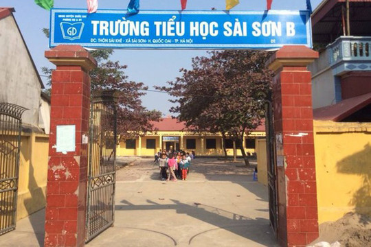 Ngày 29-3, bắt đầu thanh tra vụ việc tại Trường Tiểu học Sài Sơn B (Quốc Oai)