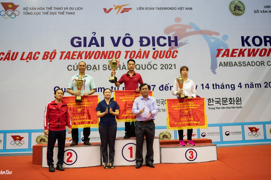 Hà Nội I xếp thứ hai Giải vô địch các câu lạc bộ Taekwondo năm 2021