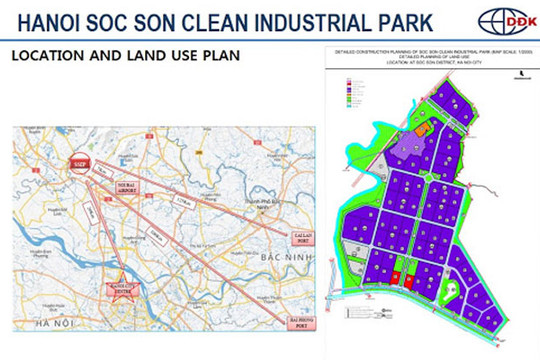 Đề xuất đầu tư 10km đường ngoài hàng rào Khu công nghiệp sạch Sóc Sơn