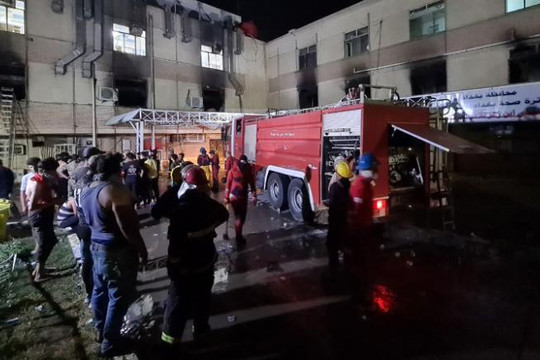 Vụ cháy bệnh viện điều trị Covid-19 ở Iraq: Số nạn nhân thiệt tăng lên 82 người