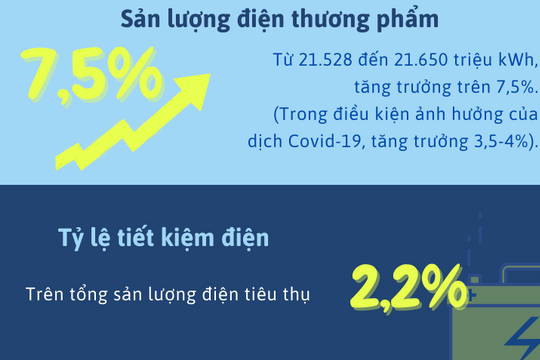 Các chỉ tiêu phát triển điện lực thành phố Hà Nội năm 2021