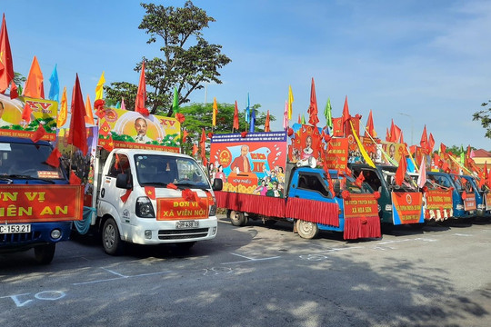 Huyện Ứng Hòa: Hội thi xe lưu động tuyên truyền chào mừng bầu cử