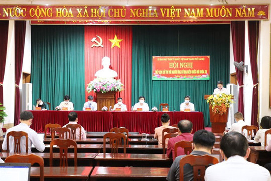 Người ứng cử đại biểu Quốc hội khóa XV tiếp xúc với cử tri huyện Thường Tín