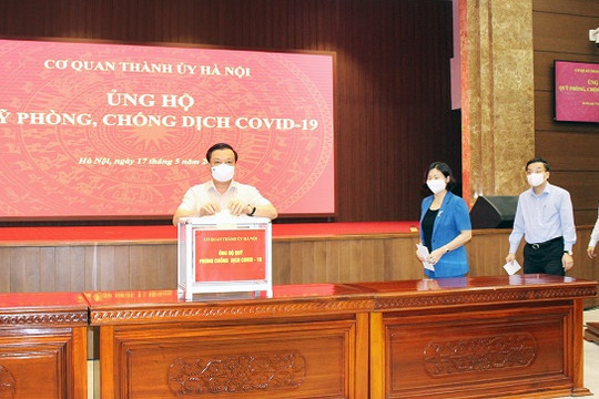 Thành ủy Hà Nội kêu gọi tiếp tục ủng hộ công tác phòng, chống dịch Covid-19
