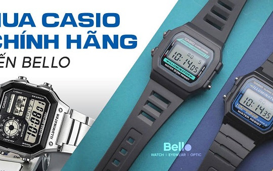 Mua đồng hồ Casio chính hãng tại Bello, đại lý ủy quyền uy tín ở Hà Nội, thành phố Hồ Chí Minh từ năm 2009