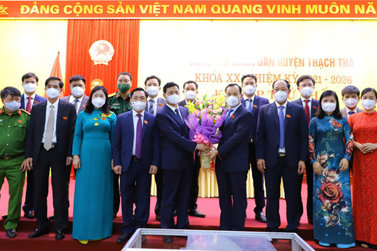 HĐND huyện Thạch Thất tổ chức kỳ họp thứ nhất, bầu các chức danh lãnh đạo
