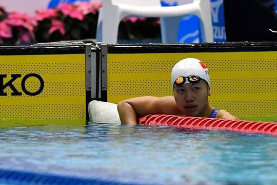Nguyễn Thị Ánh Viên về đích hạng 8 ở đợt bơi vòng loại 200m tự do nữ