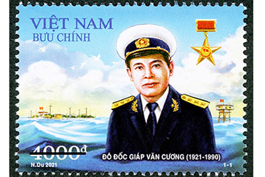 Phát hành bộ tem ''Kỷ niệm 100 năm Ngày sinh Đô đốc Giáp Văn Cương (1921-1990)''