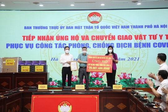 Tiếp nhận tiền và hiện vật trị giá hơn 182 tỷ đồng ủng hộ công tác phòng, chống dịch