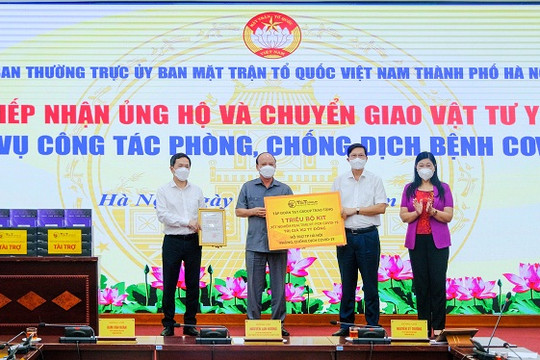T&T Group trao tặng 1 triệu bộ kit xét nghiệm trị giá 162 tỷ đồng hỗ trợ thành phố Hà Nội chống dịch