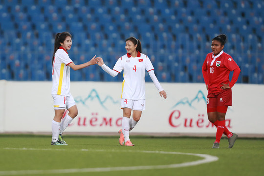 Tuyển nữ Việt Nam thắng Maldives 16-0 ở vòng loại Asian Cup 2022