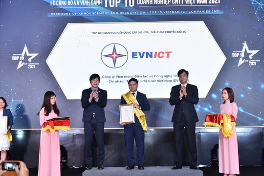 EVNICT đạt Top 10 doanh nghiệp công nghệ thông tin Việt Nam năm 2021
