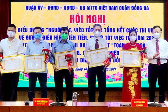 Quận Đống Đa khen thưởng 241 cá nhân đạt danh hiệu “Người tốt, việc tốt”