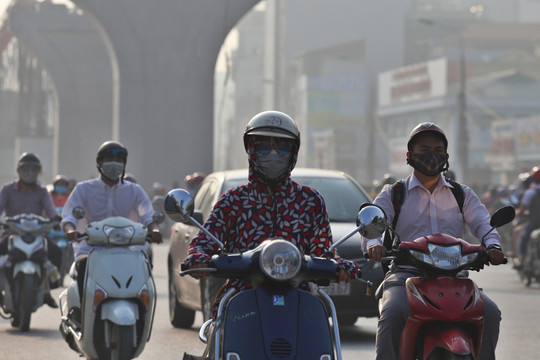 Không khí tại một số khu vực ở Hà Nội đang bị ô nhiễm