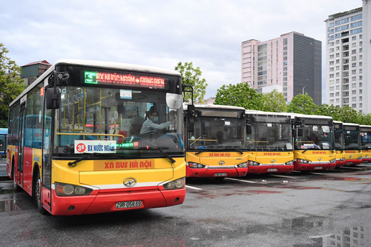 118/121 tuyến buýt trợ giá của Hà Nội sẽ hoạt động 100% công suất từ 8-2