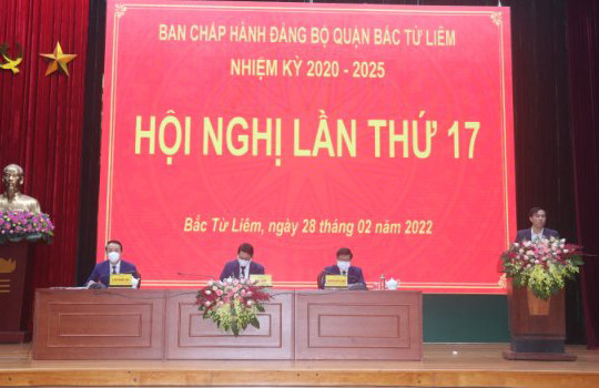 Ban Chấp hành Đảng bộ quận Bắc Từ Liêm tổ chức hội nghị lần thứ XVII