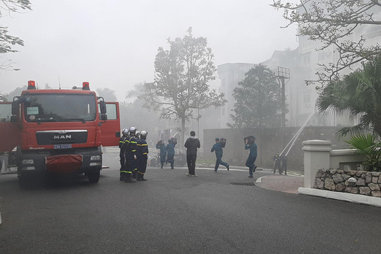 Diễn tập cứu nạn, cứu hộ hơn 300 người mắc kẹt tại đám cháy khách sạn Sheraton Hà Nội