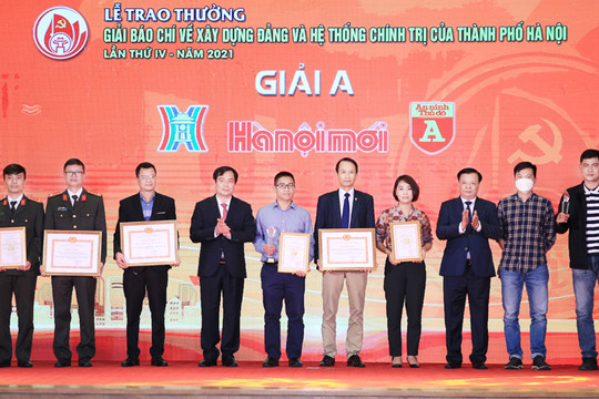 Báo Hànộimới đoạt giải A Giải Báo chí về xây dựng Đảng và hệ thống chính trị của thành phố Hà Nội
