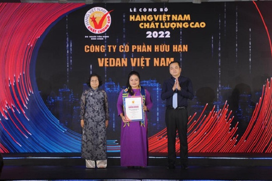 Vedan Việt Nam tiếp tục được vinh danh ''Hàng Việt Nam chất lượng cao'' năm 2022