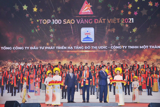 UDIC lần đầu nhận danh hiệu Top 100 Giải thưởng Sao Vàng đất Việt năm 2021