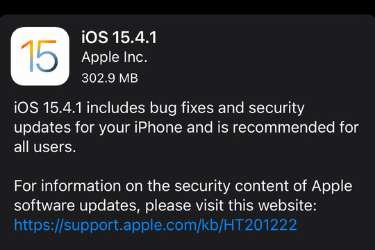 Đã có bản vá lỗi iPhone và iPad hao pin nhanh trên iOS 15.4