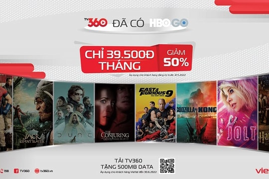 HBO GO chính thức ra mắt trên ứng dụng TV360