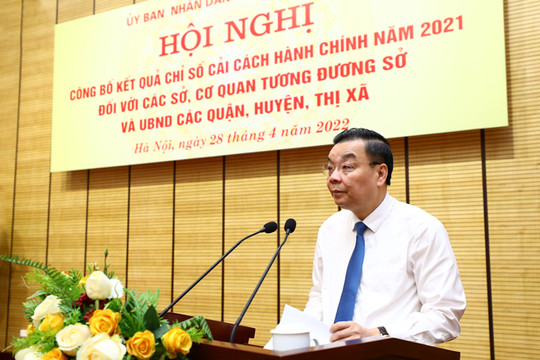 Hà Nội: Sở Tài chính và UBND quận Cầu Giấy dẫn đầu Chỉ số cải cách hành chính năm 2021
