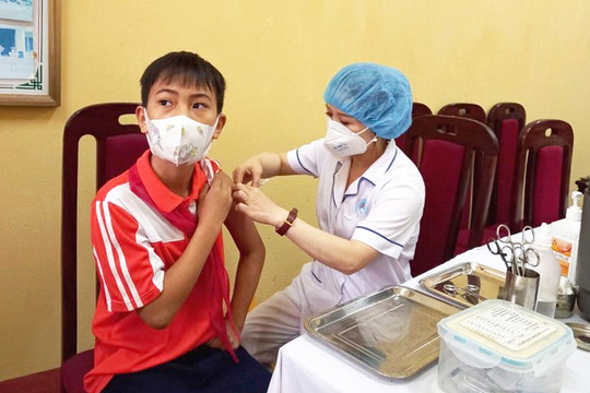 Gần 10.000 trẻ từ 5 đến 11 tuổi ở Sóc Sơn được tiêm vắc xin phòng Covid-19