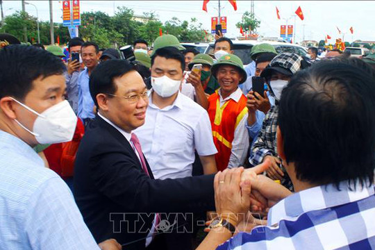 Chủ tịch Quốc hội Vương Đình Huệ dự Lễ công bố huyện Nghi Lộc, Nghệ An đạt chuẩn nông thôn mới