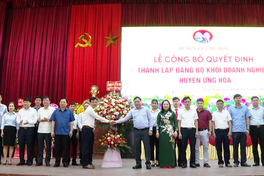 Ra mắt Đảng bộ Khối doanh nghiệp huyện Ứng Hòa