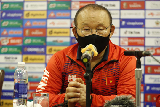 Huấn luyện viên Park Hang-seo thừa nhận không hài lòng với kết quả hòa