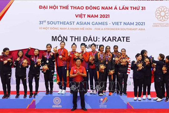 Kết thúc môn karate của SEA Games 31: Việt Nam giành 7/15 Huy chương vàng