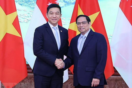 Thủ tướng Phạm Minh Chính tiếp Chủ tịch Quốc hội Singapore Tan Chuan-Jin