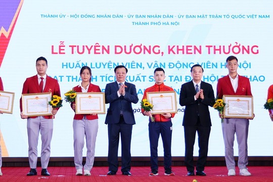 Hà Nội: Vinh danh vận động viên, huấn luyện viên tiêu biểu đạt thành tích cao tại SEA Games 31