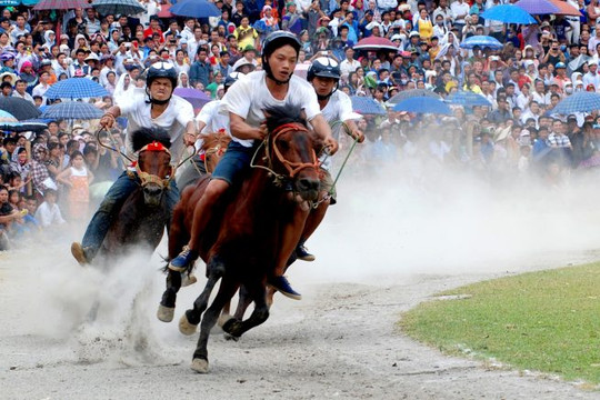 Độc đáo lễ hội đua ngựa tại Festival cao nguyên trắng Bắc Hà
